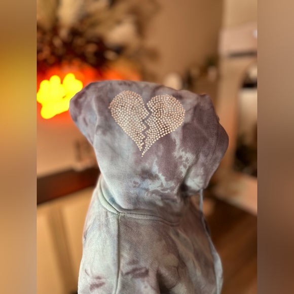 Yours Truly “Sinner & Saint” Rhinestone Tie dye Hoodie - Picture 6 of 7